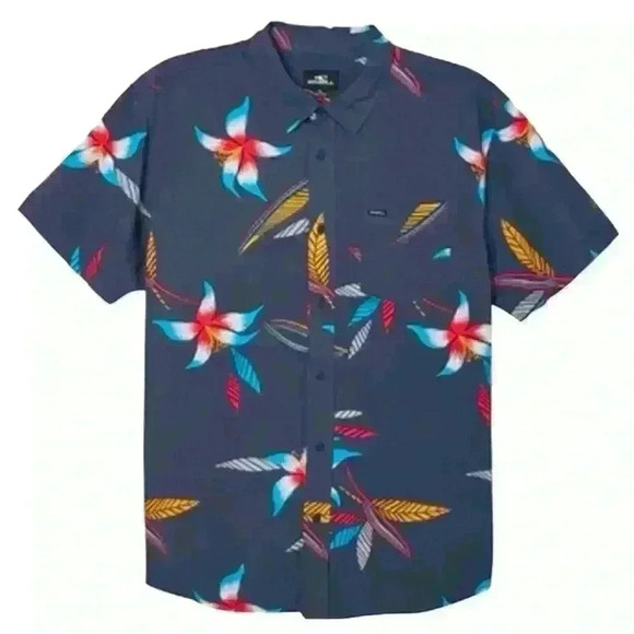 NWT O’Neill Yabro Short Sleeve Hawaiian Shirt Size Small​ - Picture 1 of 2